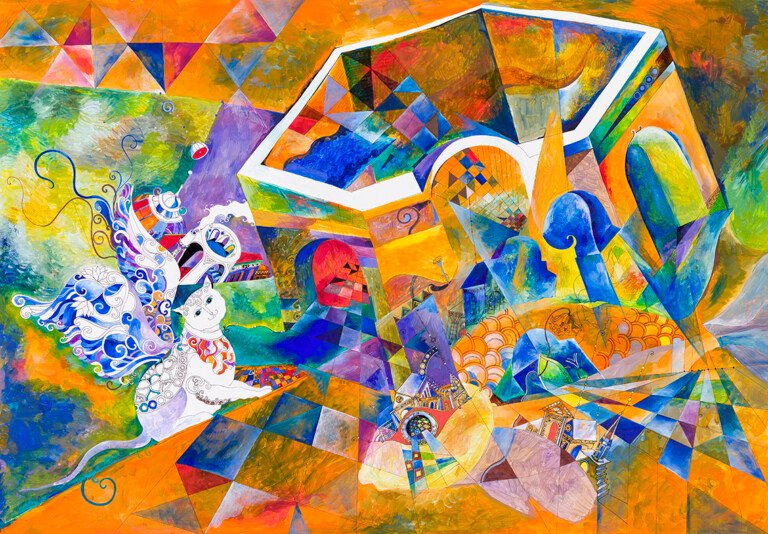Runaway cat or mosaic city
