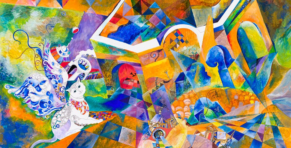 Runaway cat or mosaic city