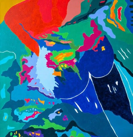 Renouncing the past, acrylic on canvas 40 x 30 in