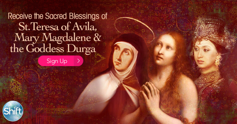 Receive the Sacred Blessings of St. Teresa of Avila, Mary Magdalene & the Goddess Durga with Mirabai Starr