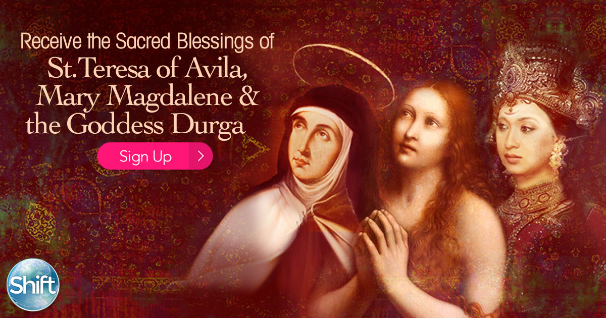 Receive the Sacred Blessings of St. Teresa of Avila, Mary Magdalene & the Goddess Durga with Mirabai Starr
