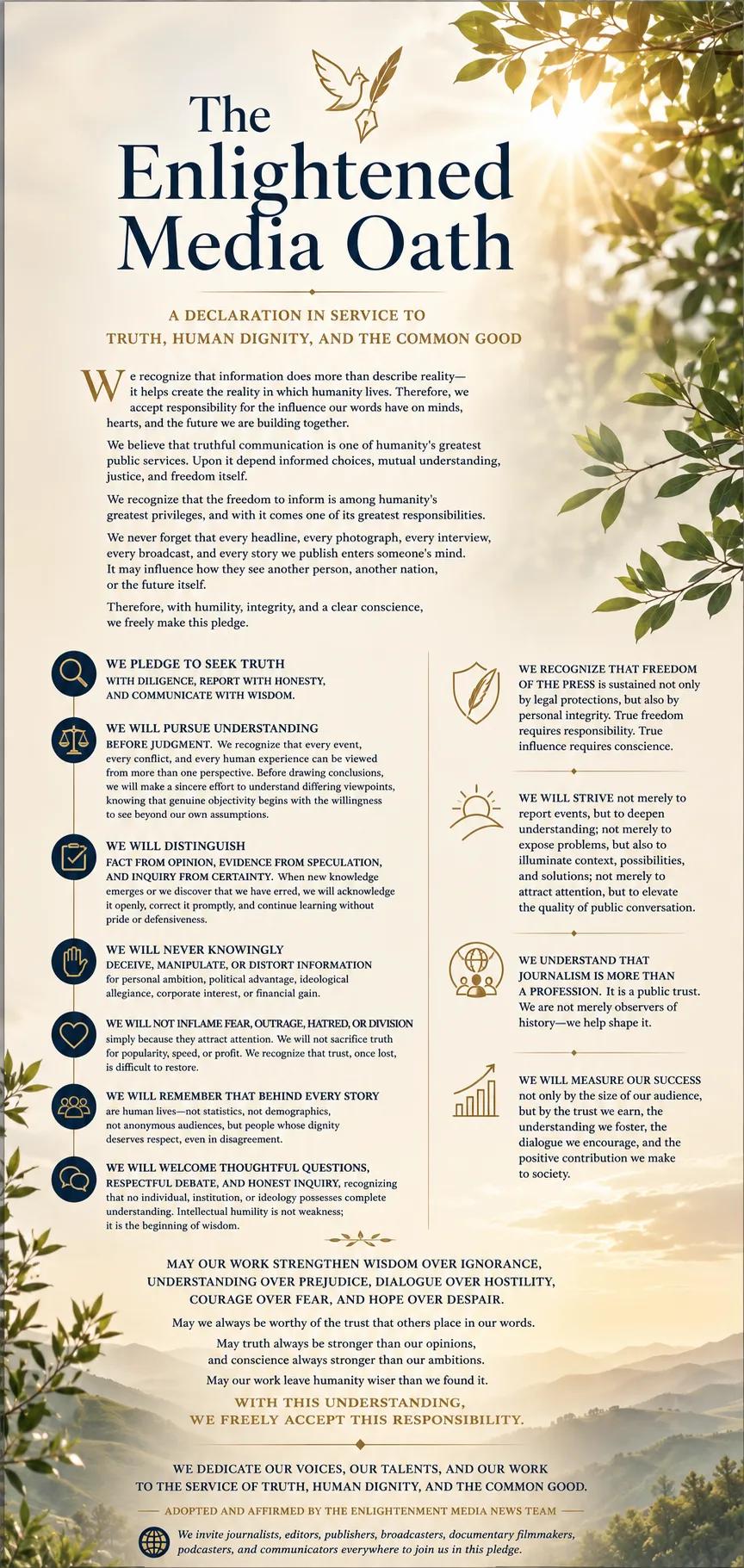 The Enlightened Media Oath